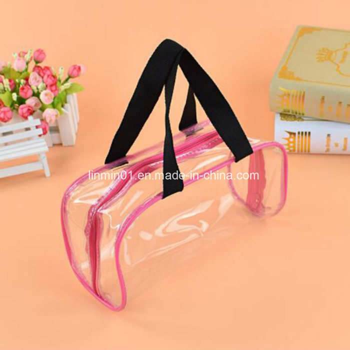 Custom PVC Clear Cosmetic Bag for Lady