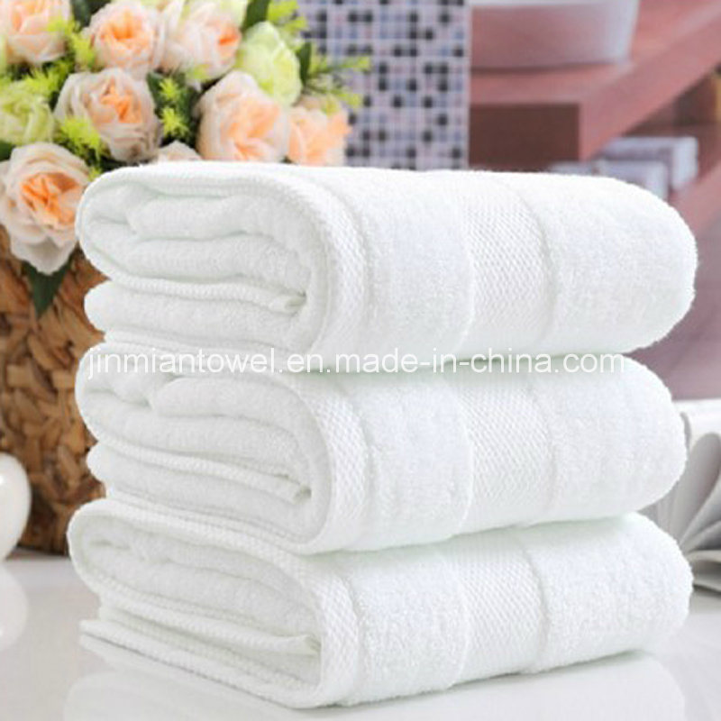 Top Grade Cotton Satin Hotel White Bath Towel