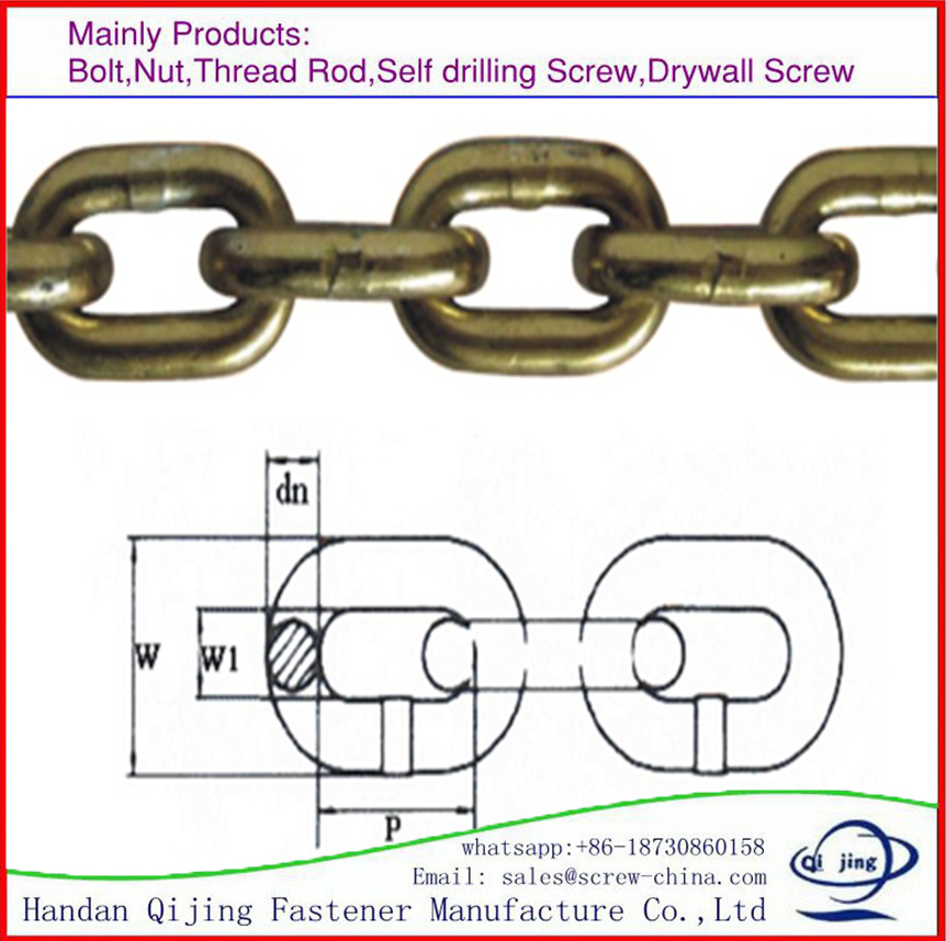 Welded Steel Link Chain + Plastic Wheels