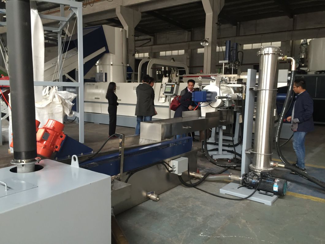 Two Stage Plastic Granulating Machine for Recycled PE Film and Rigid Flakes