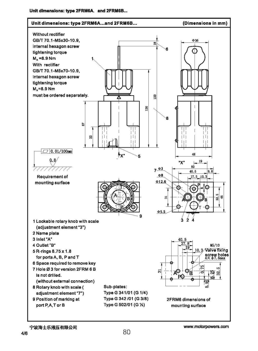 2frm6 2-Way Flow Control Valve