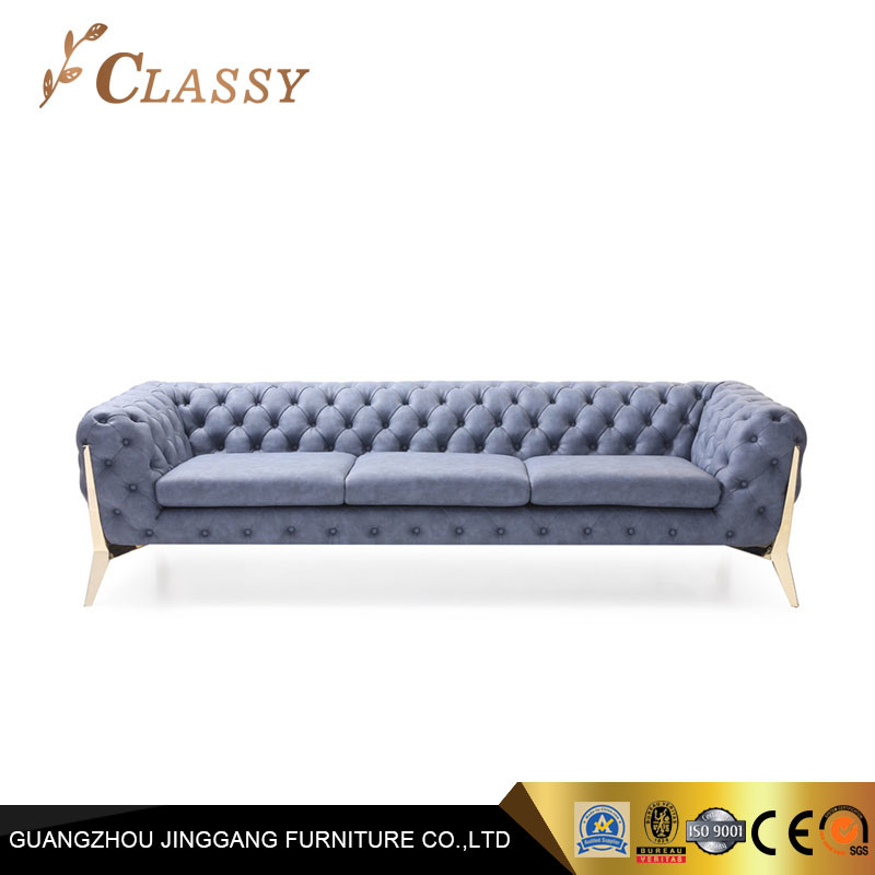 Living Room Furniture Seating Luxury Hotel Leather Sofa