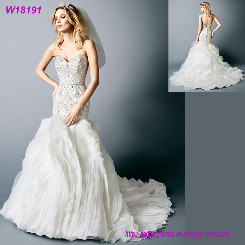 New Arrival Luxurious Wedding Dress Open Back Mermaid Sexy Wedding Dresses