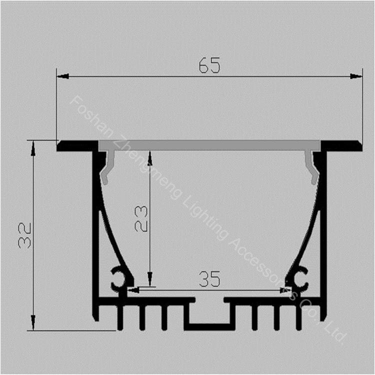 2017 Nice Appearance Super Slim Recessed Aluminum Profiles 2m Under Cabinet, LED Linear Lighting Shell