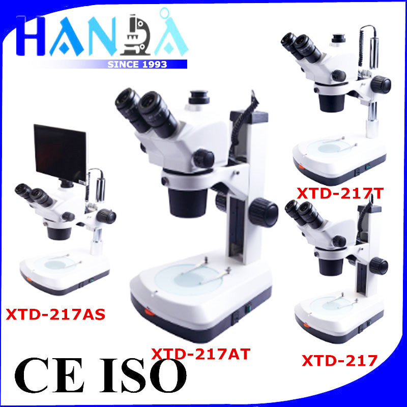 Binocular and Trinocular Zoom Stereo Microscope for Research