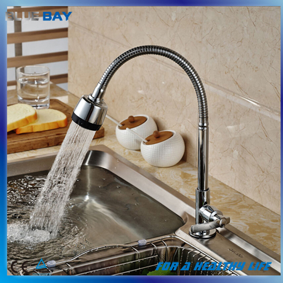 Chrome Singel Lever Only Cold Brass Kitchen Sink Mixer