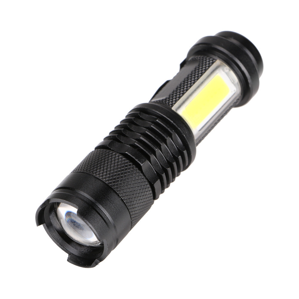 Q5+COB LED Flashlight Portable Mini Zoom Torchflashlight