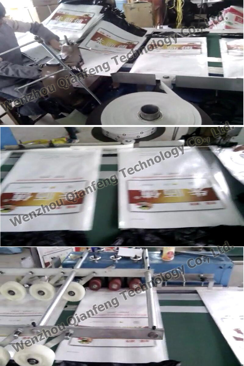 Hot Melt Adhesive Bottom Sewing Machine for Plastic Cement Bag