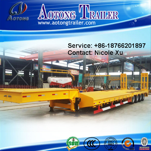 50-80 Tons Over Heavy Cargo Transportation Low Bed Semi Trailer