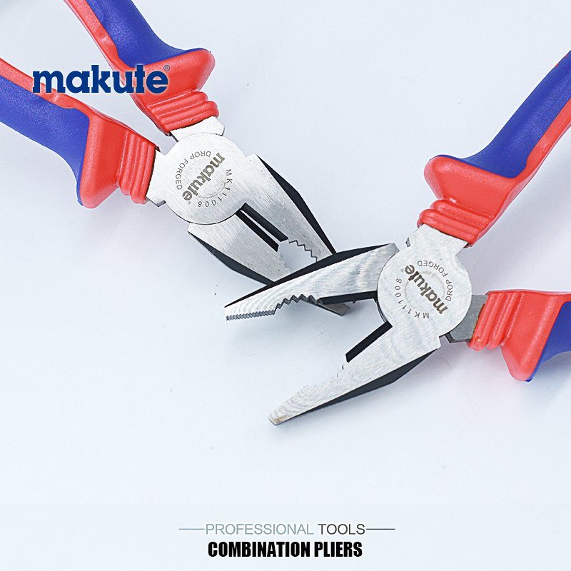 Diagonal Cutting Combination Bent Nose Pliers with Two Color Handle