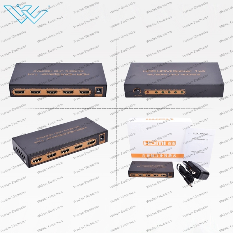 4K*2K@60Hz HDMI 2.0 Hdr HDMI Splitter 1X8 1X4 Full HD/3D