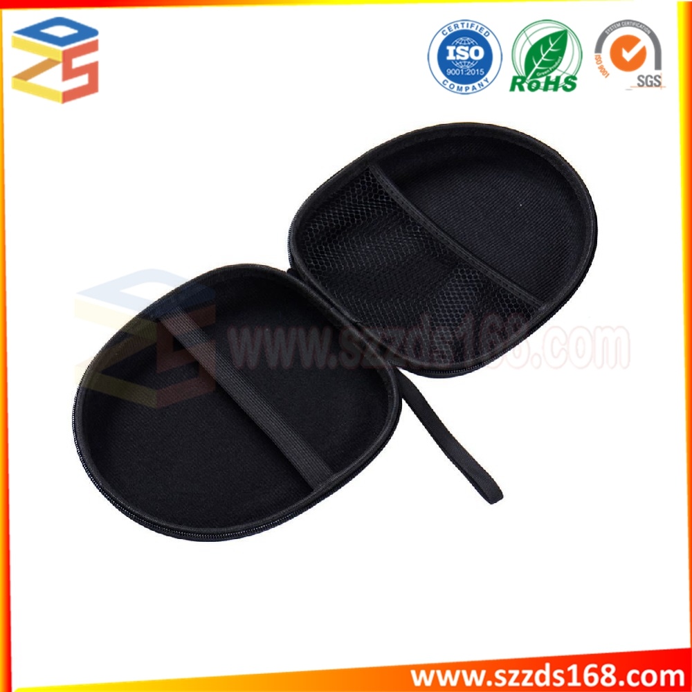 Black OEM & ODM Large Headphone Bag Earphone Storage Bag Storage Box EVA