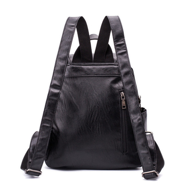 Fashion Style Simple PU Leather Travel Bags Lady Backpacks