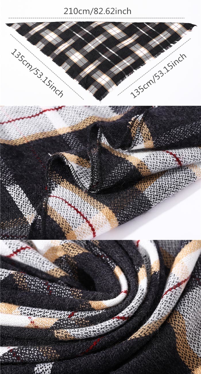 Designer Brand Women Scarf Fashion Plaid Winter Scarves for Ladies Cashmere Shawls Wraps Warm Neck Triangle Bandage Pashmina