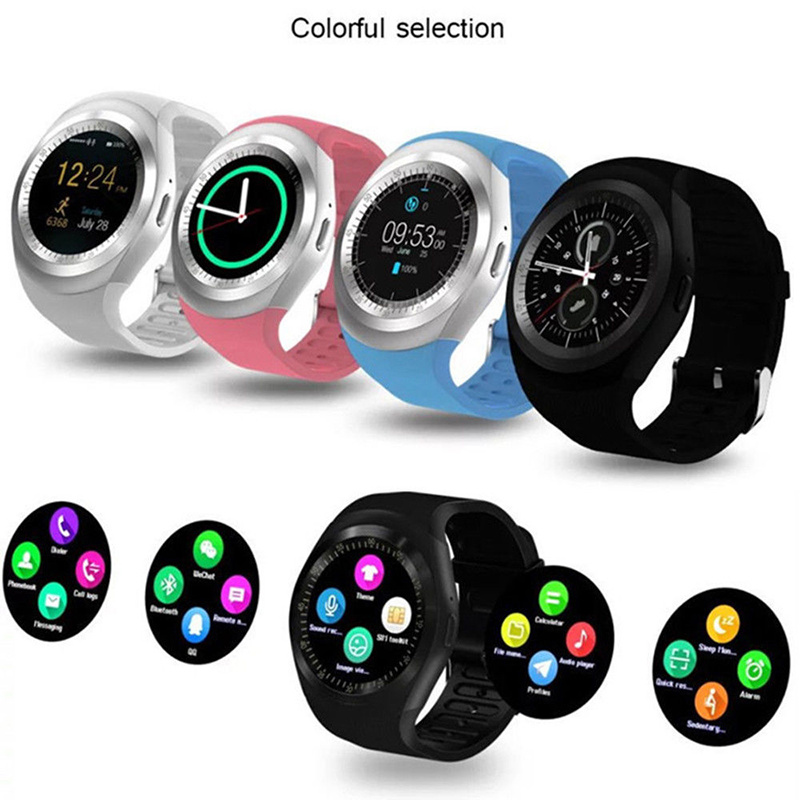 Y1 Smartwatch Bluetooth Smart Watch Relogio 2g GSM SIM APP Sync MP3 for Ios Android