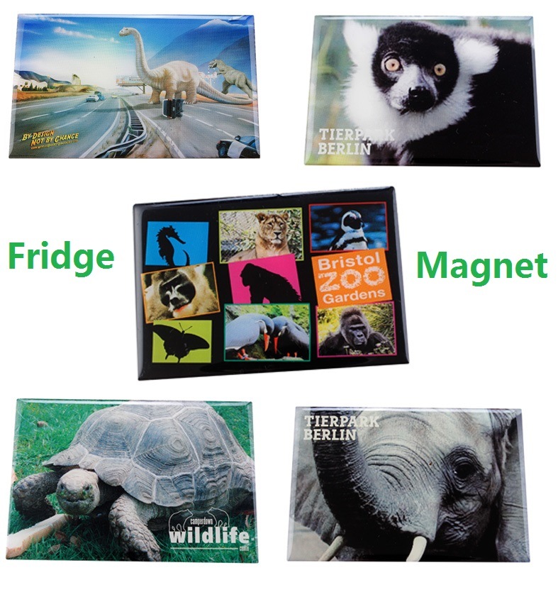 Customized Square Paper Souvenir Fridge Magnets