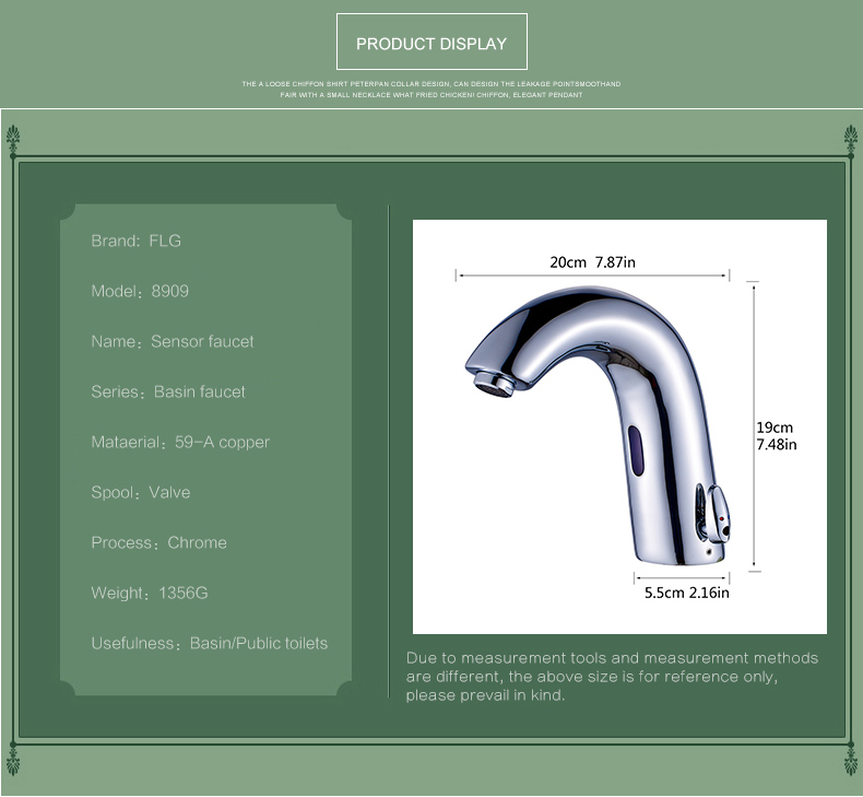 Flg Factory New Style Brass Automatic Sensor Faucet