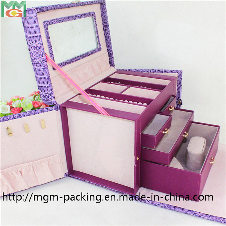 2016 New Products Leather Jewelry Cosmetic Box