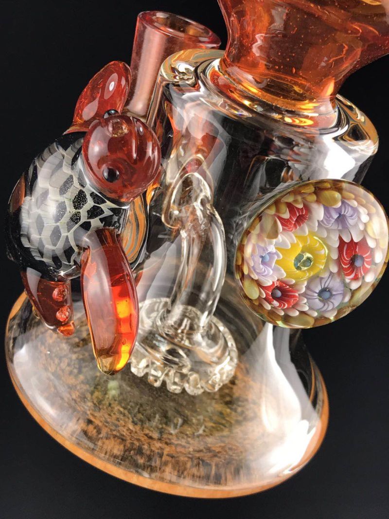 Bontek High End Colorful Glass Smoking Water Pipe with Bowl