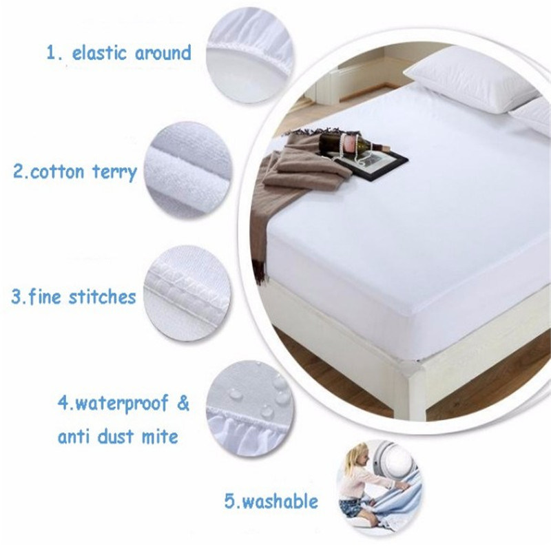 Plain Style and Bed Bug Proof Waterproof Mattress Protector