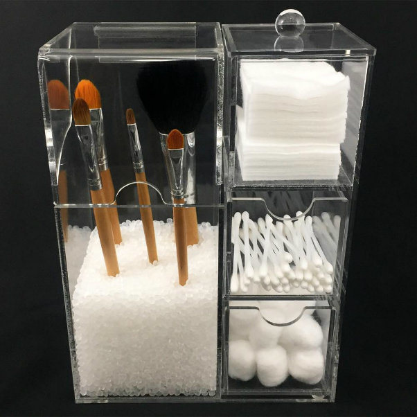 Premium Acrylic Makeup Brush Holder Cosmetic Tools Case