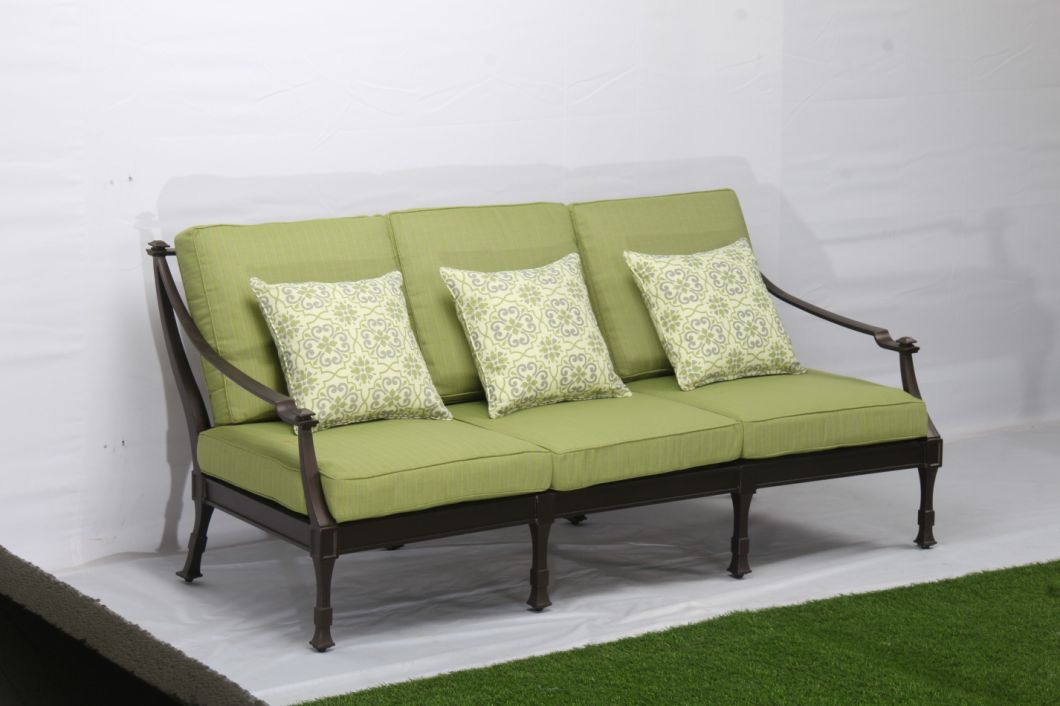 Cast Aluminium Furniture, Outdoor Furniture Three People Sofa