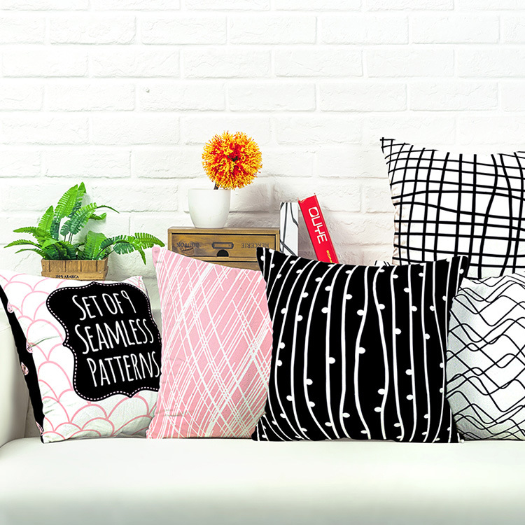 Printed Multi-Color 45*45cm Square Cotton&Linen Chair or Sofa Cushion/Pillow