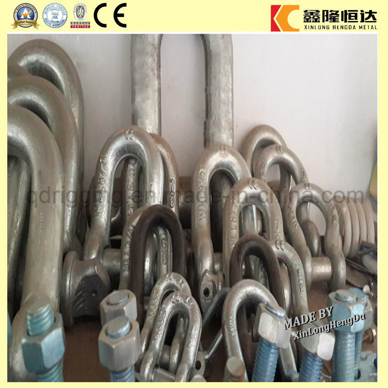 G2150 Bolt Type Electric Galvanized Steel Drop Forged D Shackle