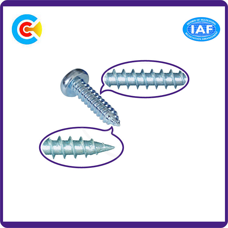 Stainless Steel/4.8/8.8/10.9 Galvanized/Zinc Flower Pan Head Self-Tapping Screw for Furniture/Kitchen/Cabinet