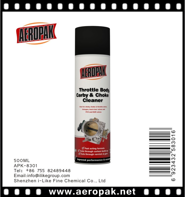 Aeropak with SGS Certificate Carburador Throttle Cleaner 500ml for Remove Build up and Carbon Deposits