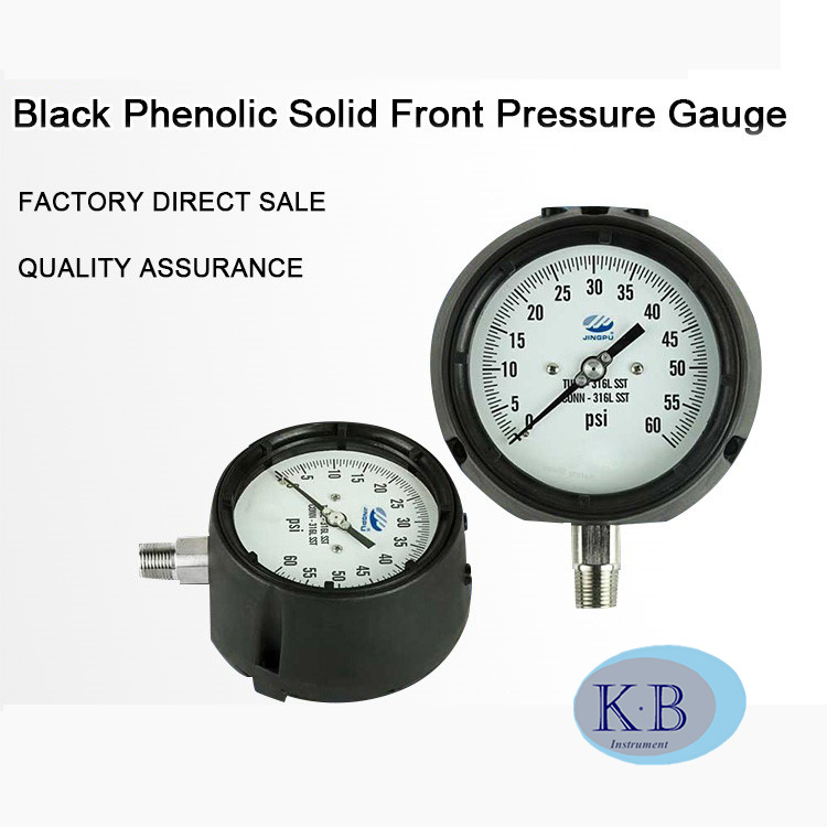 Mechanical 4.5inch 115mm Soild Front Process Pressure Gauges Manometer