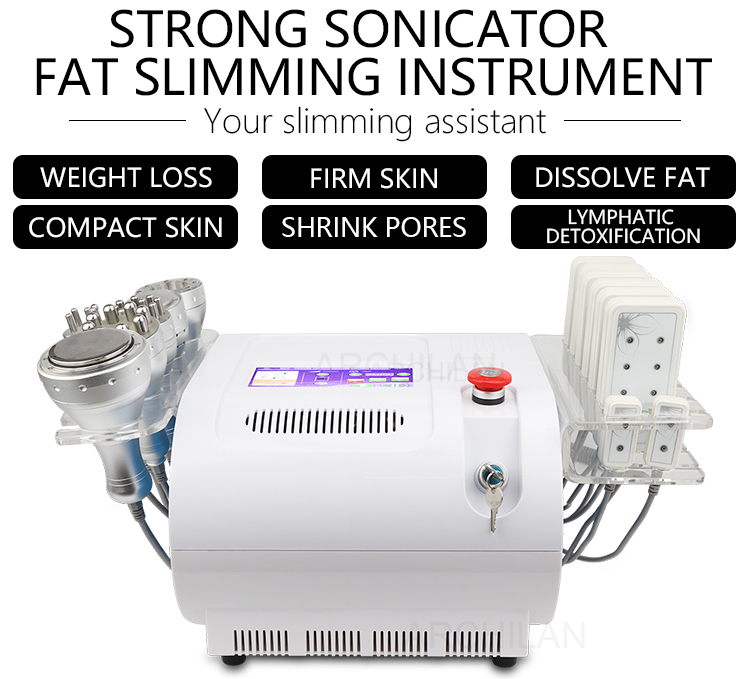 8 in 1 Body Cavitation Vacuum RF Lipo Laser Slimming Machine Multifunctional for Weight Loss