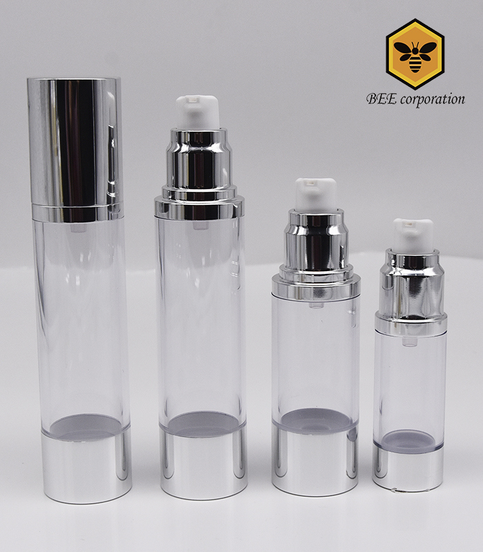 Aluminum Airless Cosmetic Plastic Bottle for Packaging (POH-15)