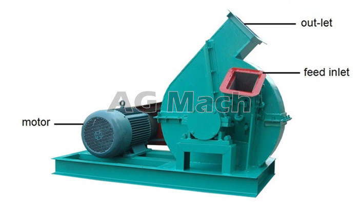 High Capacity Branch Chopper Wood Log Chipper Machine for Sale