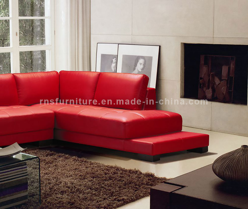Hot Sale Traditional Sectional Leather Sofa for Living Room 6055