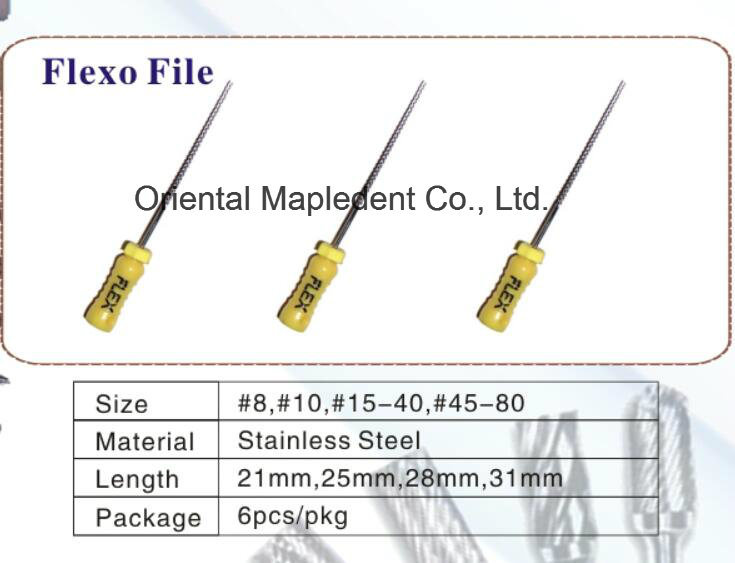 Dental Endodontic Maillefer K Flexo Files, Root Canal File