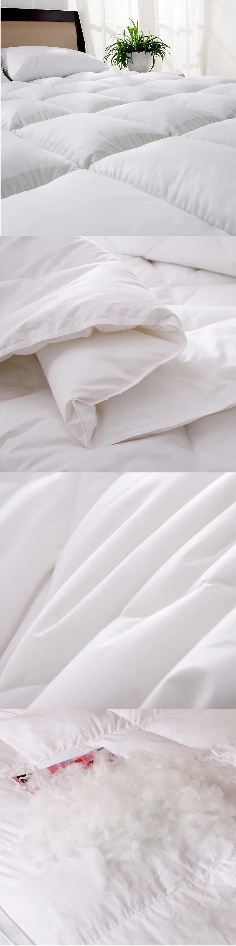 Luxury Cotton 233tc White Soft Queen Microfiber Quilt Polyester Duvet (JRC442)