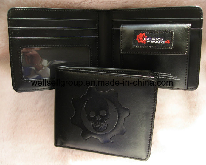 PU/PVC Leather Business Men Wallet with Customized Logo