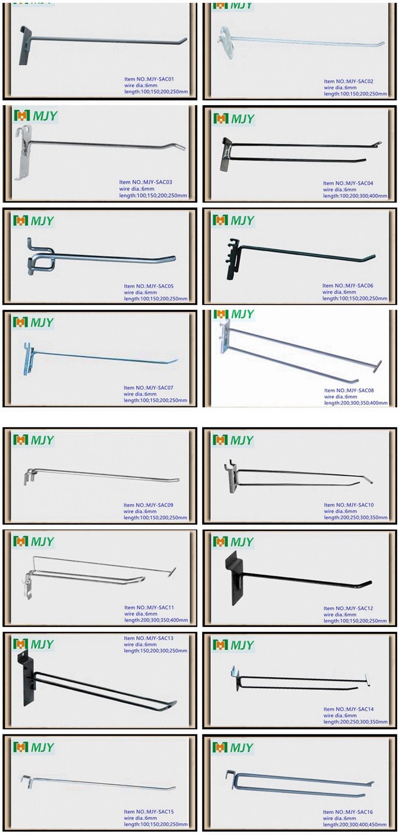 Supermarket Shelves Display Hook Mjy-Sac38