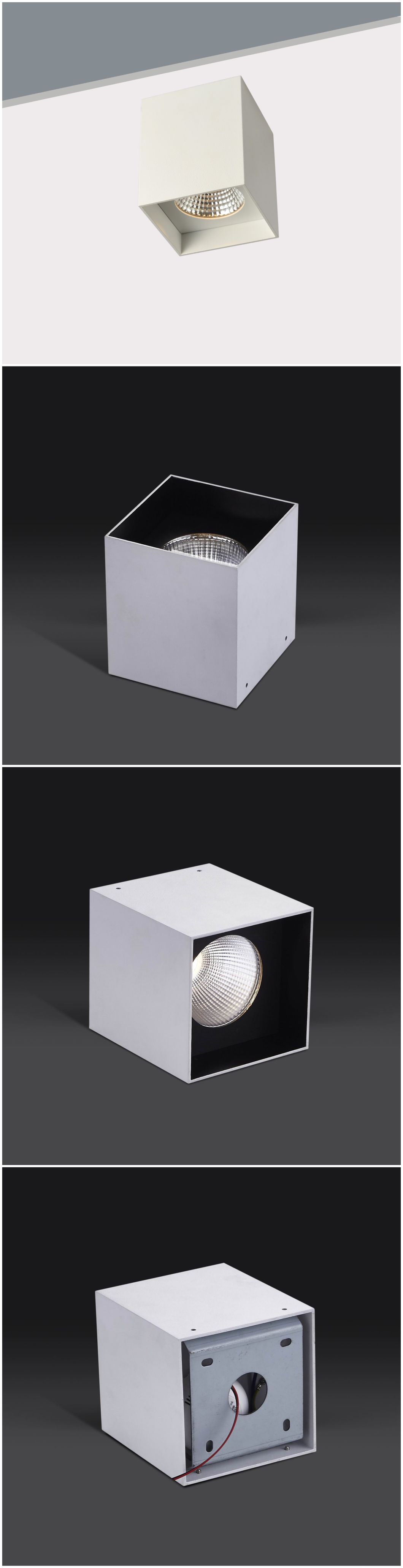 Mounted Surface LED Down Light, Square Aluminum LED Ceiling Light