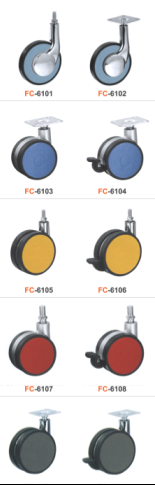 Industrial White PP Screw Side Brake Casters