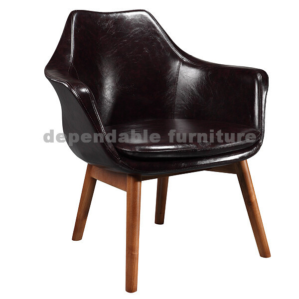 Living Room Hotel Leather Armchair Dining Chair Restaurant Furniture