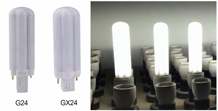 Dimmable LED Plug Light 8W 2835SMD 4pins G24 Corn Light