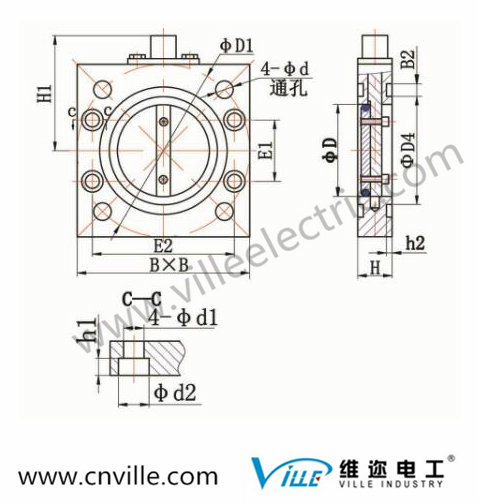 Bdz Vacuum Valve Connected Cast Cover Type Butterfly Valve/Transformer Valve