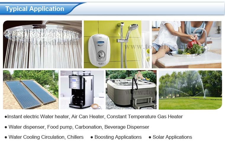 Brushless Centrifugal Circulation Electric Water Heater Pump for Shower