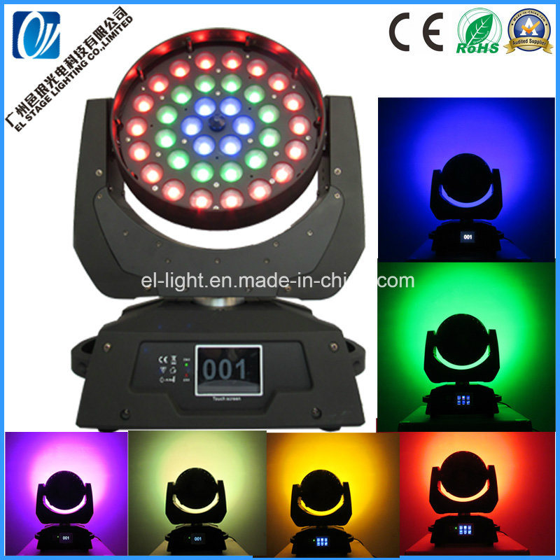 Super Bright Silent Working 36*15W LED Wash Zoom Moving Head Stage Light Ceiling Light