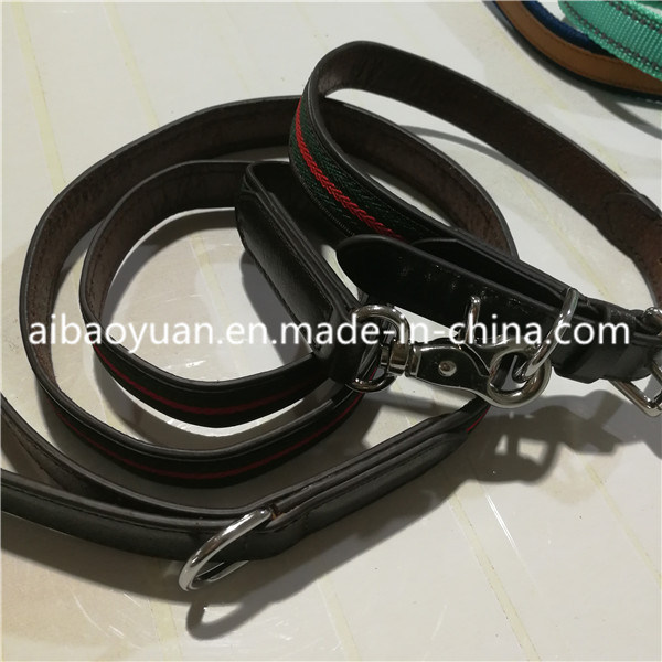 Sigle Side Leather Belt Dog Collar and Leashes