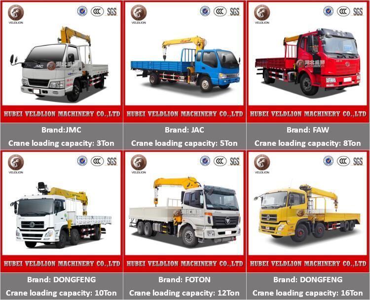 China Brand Dongfeng 8X4 1 16tons/20 Tons /25 Tons Truck with Crane Truck Mounted Crane for Sale