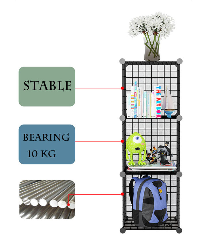 DIY Wire Mesh Free Standing Waterproof Metal Storage Shelves