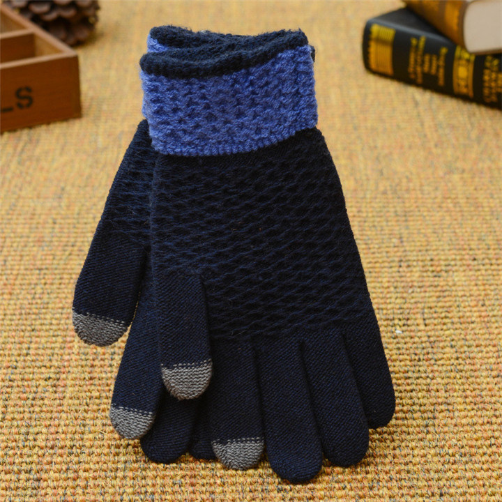 Man's Winter Warm Knitted Gloves Full Finger Wholesale